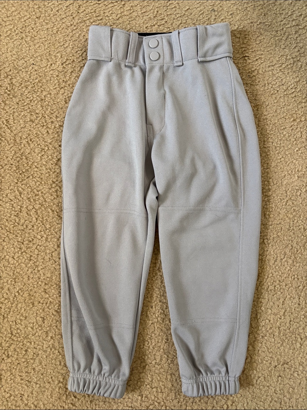 Kids Light Gray Baseball Softball Pants size youth XS